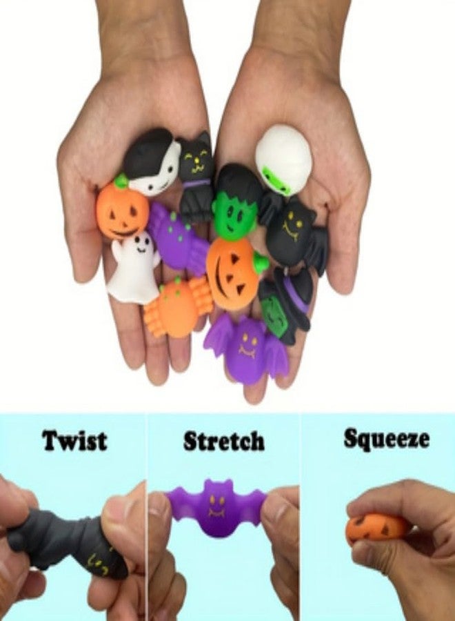 Cherislpy 36Pcs Halloween Kawaii Squishies Treasure Box Mini Mochi Squishy Squeeze Toys Stress Reliever Anxiety Packs for Kids Halloween Party Favors (Halloween) - Image 2